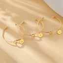 Initial Bangle A to Z for Women, Knotted Open Bangle, 18K Gold Plated