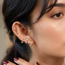Lena Gold Earrings Set of Six in 18k gold plated stainless steel