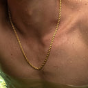 Desmond Men's Gold Rope Chain Necklace
