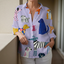 Florence Playful Dogs Blouse