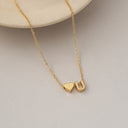 Heart Initial Necklace A to Z, Dainty Gold Letter Necklace for Women