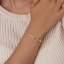 Gold Chain Bracelet or Anklet for Women, Stainless Steel