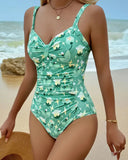 Dalia printed one piece swimsuit in tankini style, view 6