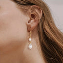 Pearl Teardrop Earrings for Women, Faux Pearl Drop Earrings, Gold