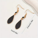 Teardrop Earrings for Women, Enamel Drop Earrings, Red, Black, Blue or White