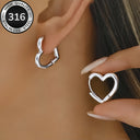 Stainless Steel Earrings for Women, 316L, 18K Gold Plated, Hypoallergenic