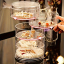 Eva Clear 5-Tier Rotating Jewellery Organiser with Dust Cover, view 3