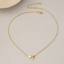Heart Initial Necklace A to Z, Dainty Gold Letter Necklace for Women