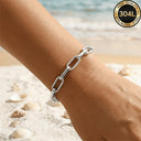 Paperclip Chain Bracelet, 304L Stainless Steel, 18K Gold Plated or Silver