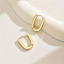 Geometric Hoop Earrings for Women, 3D Gold or Silver Hoops