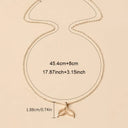 Mermaid Pendant Necklace, Gold Tone Ocean Necklace for Women