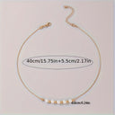 Gold Bead Chain Necklace for Women, Minimalist Geometric Necklace