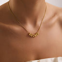 Bubble Letter Name Necklace, 3D Balloon Letters on Round Snake Chain, Gold or Silver, 1 to 12 Letters