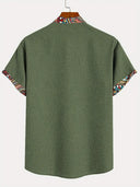 Caloundra Men's Contrast Pattern Collar Short Sleeve Shirt, view 13