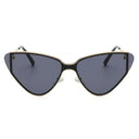Tulum cat eye sunglasses with a gold metal frame and tinted lenses, view 6