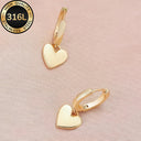 Heart Earrings for Women, 316 Stainless Steel, Hypoallergenic, Gold or Silver
