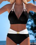 Angelica high waisted bikini set with double straps, view 8