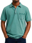 Dashiell Men's Retro Casual Polo Shirt, view 3