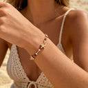 Starfish Bead Bracelet, Seed Bead Beach Bracelet for Women