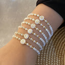 Rina Initial Pearl Bracelet, view 2