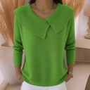 Jennifer Knit Sweater with Soft Collar