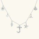 Noelle Initial Necklace with Sea Charms, view 43