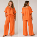 Elke knit two-piece set with drawstring waist, view 6