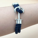Beckett Men's Navy Rope Anchor Bracelet, view 10