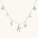 Noelle Initial Necklace with Sea Charms, view 44