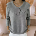 Jennifer Knit Sweater with Soft Collar