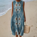 Haley Sleeveless Boho Midi Dress