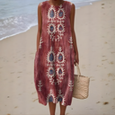 Haley Sleeveless Boho Midi Dress