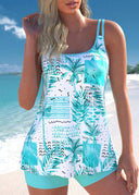 Emilie vibrant floral print tankini set, view 13