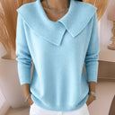 Jennifer Knit Sweater with Soft Collar