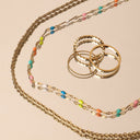 Cerys Rainbow Enamel Dainty Choker Necklace, view 6