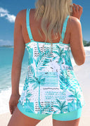 Emilie vibrant floral print tankini set, view 14