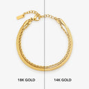 Louise Herringbone and Rope Chain Layered Bracelet, view 6