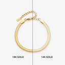 Joelle Flat Herringbone Chain Bracelet, view 8