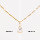 Alanna White Teardrop Stone Pendant Necklace, view 6