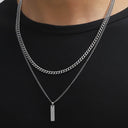 Ellis Men's Double Layer Necklace Set