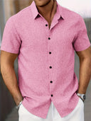 Coolum Men's Short Sleeve Linen Blend Shirt, view 7