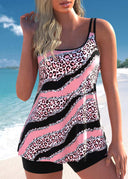 Emilie vibrant floral print tankini set, view 15