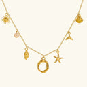 Noelle Initial Necklace with Sea Charms, view 22