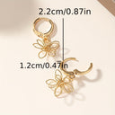 Small Flower Earrings for Women, Gold Tone, Nickel Free Plated Posts