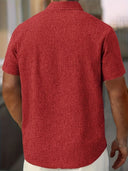 Coolum Men's Short Sleeve Linen Blend Shirt, view 28