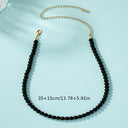 Bead Ball Necklace for Women, White, Yellow, Black or Pink