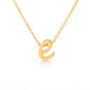 Old English Initial Necklace, Gothic Letter Pendant, 18K Gold Plated Stainless Steel