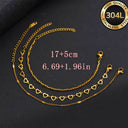 Bracelet Set of 3 for Women, 304L Stainless Steel, 18K Gold Plated or Silver