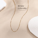 Water Wave Chain Necklace, Silver Plated Dainty Chain for Women