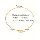 Letter Name Necklace, Custom Name in Spaced Gold Letters on a Chain, 1 to 10 Letters